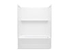 Sterling 71570128 Traverse 60" x 30" Vikrell® Bath/shower with Aging in Place Backerboards, Right Above-floor Drain, White