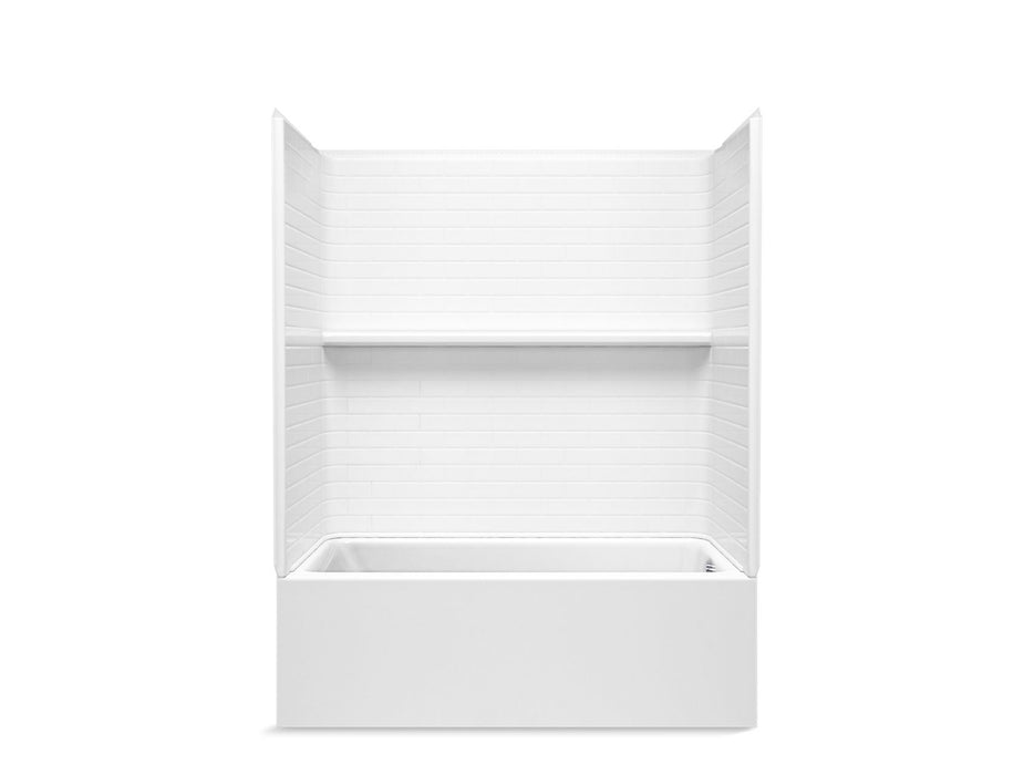 Sterling 71600122 Forum Traverse 60" x 30" Above-floor-drain Vikrell® Bath/shower, Right Drain, White