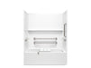 Sterling 71600125 Forum Traverse 60" x 30" Vikrell® Bath/shower with Aging in Place Backerboards, Grab Bars, and Bath Seat, R
