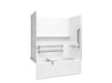 Sterling 71600125 Forum Traverse 60" x 30" Vikrell® Bath/shower with Aging in Place Backerboards, Grab Bars, and Bath Seat, R