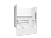 Sterling 71600127 Forum Traverse 60" x 30" Above-floor-drain Vikrell® Bath/shower with Aging in Place Backerboards, Grab Bars