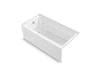 Sterling 71601112-LNR Forum 60" x 30" Above-floor-drain Vikrell® Alcove Bath, Left Drain, White