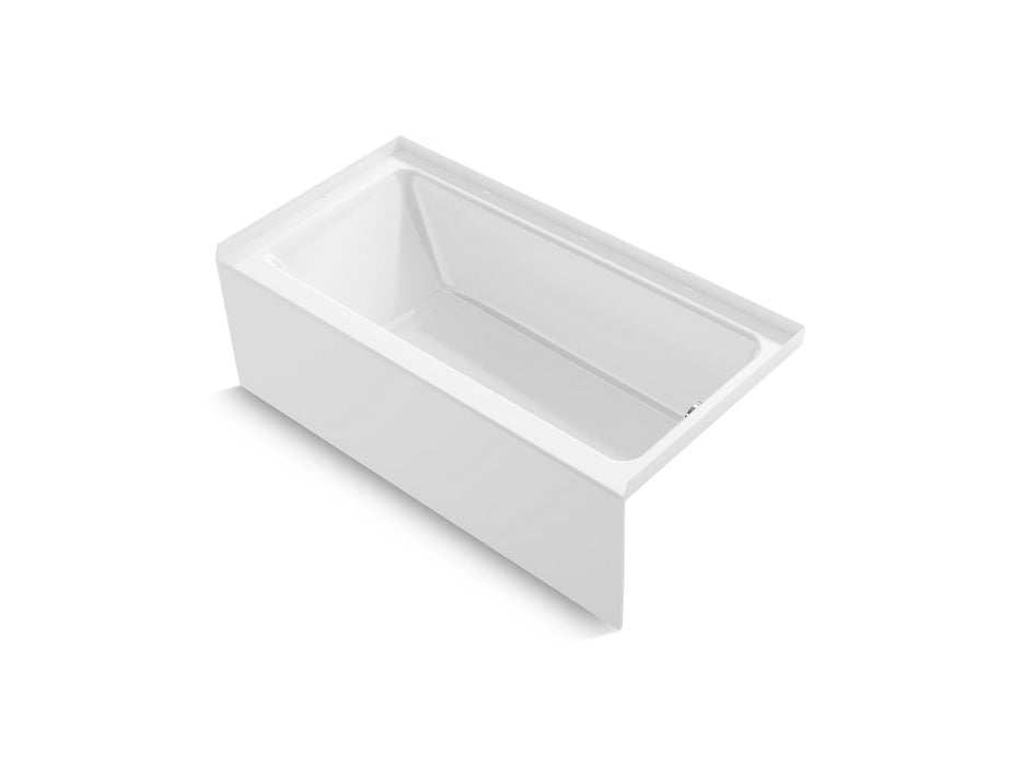 Sterling 71601122-LNR Forum 60" x 30" Above-floor-drain Vikrell® Alcove Bath, Right Drain, White