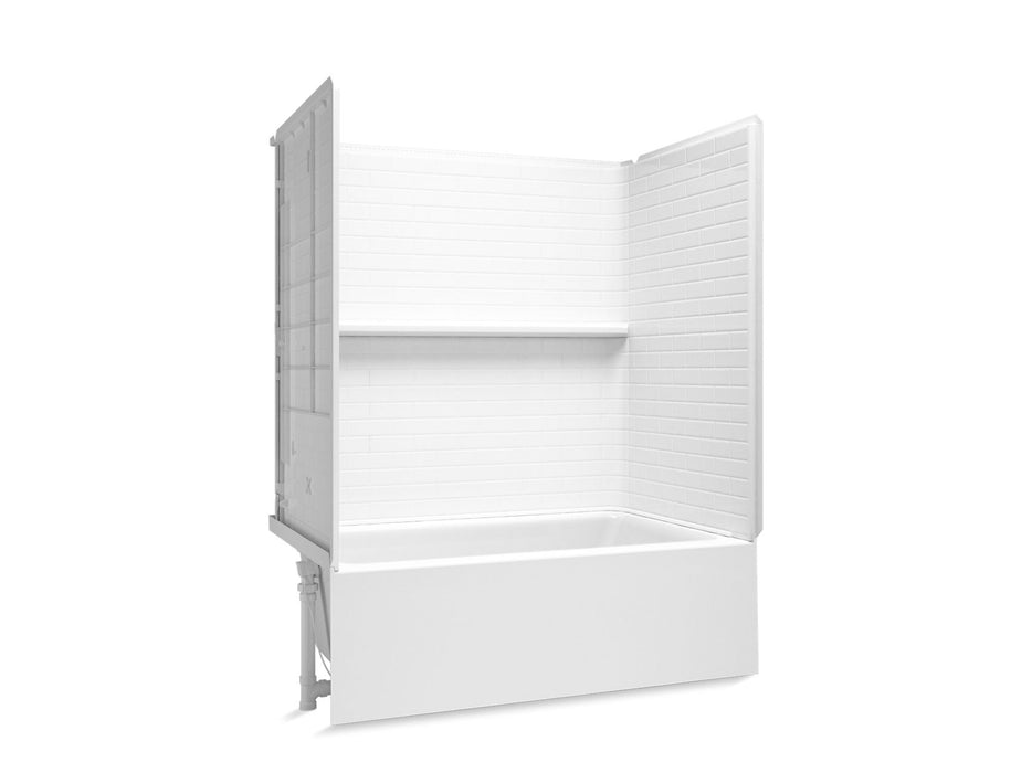 Sterling 71620110 Forum Traverse 60" x 36" Vikrell® Bath/shower, Left Drain, White