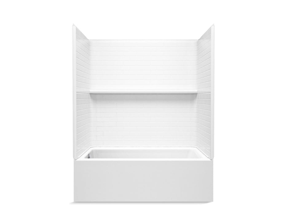 Sterling 71620116 Forum Traverse 60" x 36" Vikrell® Alcove Bath/shower with Aging in Place Backerboards, Left Drain, White