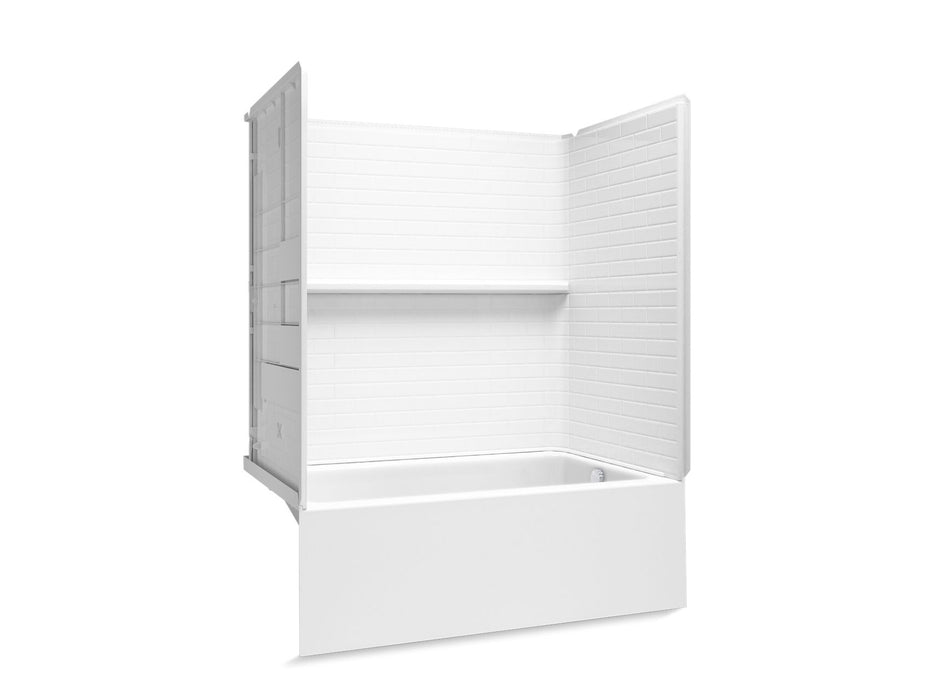 Sterling 71620122 Forum Traverse 60" x 36" Above-floor-drain Vikrell® Bath/shower, Right Drain, White