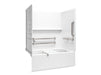 Sterling 71620125 Forum Traverse 60" x 36" Vikrell® Alcove Bath/shower with Aging in Place Backerboards, Grab Bars, and Bath 