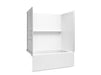 Sterling 71620128 Forum Traverse 60" x 36" Above-floor-drain Vikrell® Bath/shower with Aging in Place Backerboards, Right Dra