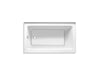 Sterling 71621110 Forum 60" x 36" Vikrell® Alcove Bath, Left Drain, White