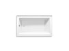 Sterling 71621112-LNR 60" x 36" Above-floor-drain Vikrell® Alcove Bath, Left Drain, White