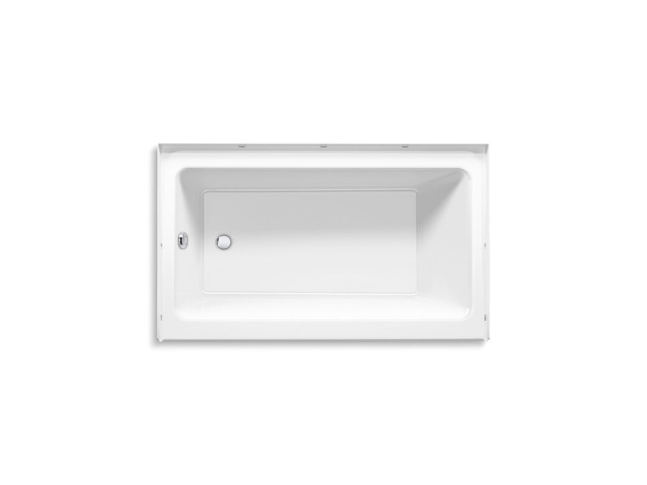 Sterling 71621112-LNR 60" x 36" Above-floor-drain Vikrell® Alcove Bath, Left Drain, White