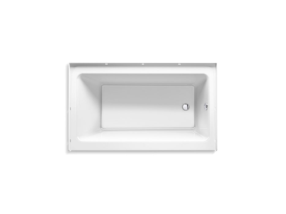 Sterling 71621120 Forum 60" x 36" Vikrell® Alcove Bath, Right Drain, White