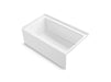 Sterling 71621122-LNR 60" x 36" Above-floor-drain Vikrell® Alcove Bath, Right Drain, White