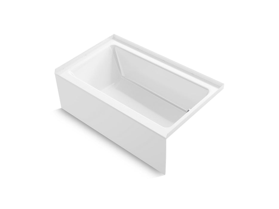 Sterling 71621122-LNR 60" x 36" Above-floor-drain Vikrell® Alcove Bath, Right Drain, White