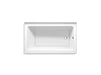 Sterling 71621122-LNR 60" x 36" Above-floor-drain Vikrell® Alcove Bath, Right Drain, White