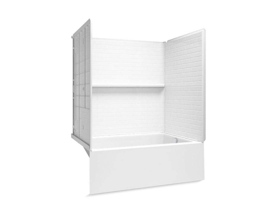 Sterling 71630122 Forum Traverse 60" x 42" Above-floor-drain Vikrell® Bath/shower, Right Drain, White
