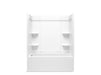 Sterling 71700112 Forum Medley 60" x 30" Above-floor-drain Vikrell® Bath/shower, Left Drain, White