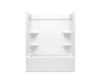 Sterling 71700116 Forum Medley 60" x 30" Vikrell® Bath/shower with Aging in Place Backerboards, Left Drain, White