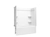 Sterling 71700118 Forum Medley 60" x 30" Above-floor-drain Vikrell® Bath/shower with Aging in Place Backerboards, Left Drain,