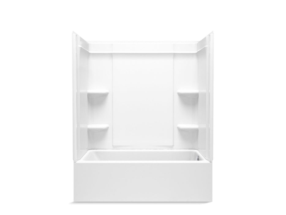 Sterling 71700126 Forum Medley 60" x 30" Vikrell® Bath/shower with Aging in Place Backerboards, Right Drain, White
