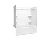 Sterling 71700126 Forum Medley 60" x 30" Vikrell® Bath/shower with Aging in Place Backerboards, Right Drain, White