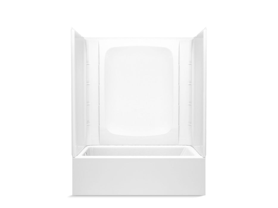 Sterling 71800116 Forum STORE+ 60" x 30" Vikrell® Bath/shower with Aging in Place Backerboards, Left Drain, White
