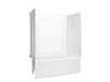 Sterling 71810116 Forum STORE+ 60" x 32" Vikrell® Bath/shower with Aging in Place Backerboards, Left Drain, White