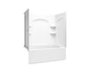 Sterling 71840126 Forum Curve 60" x 32" Vikrell® Bath/shower with Aging in Place Backerboards, Right Drain, White