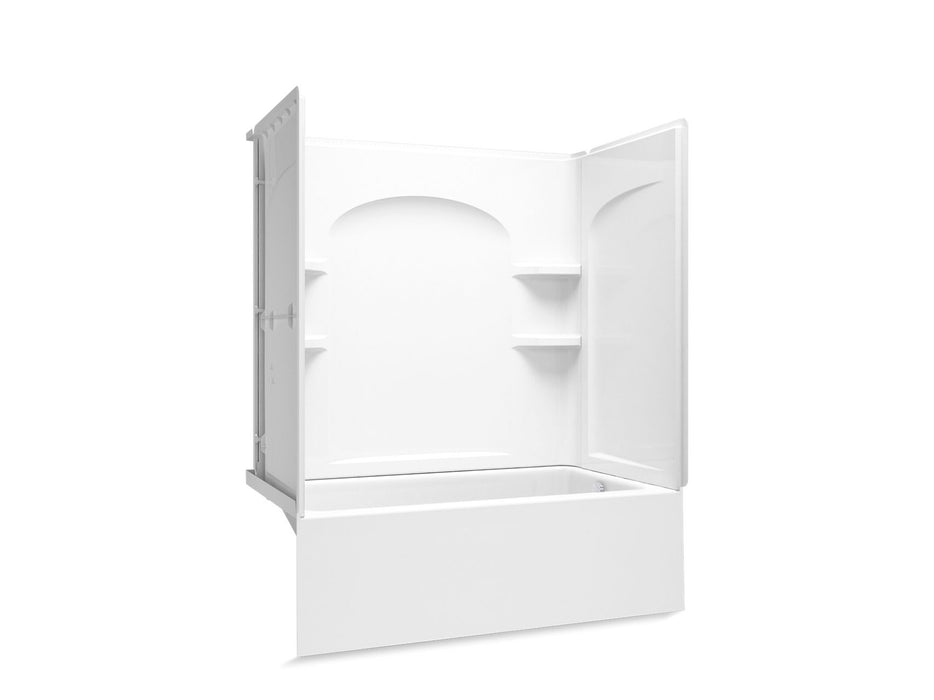 Sterling 71840126 Forum Curve 60" x 32" Vikrell® Bath/shower with Aging in Place Backerboards, Right Drain, White