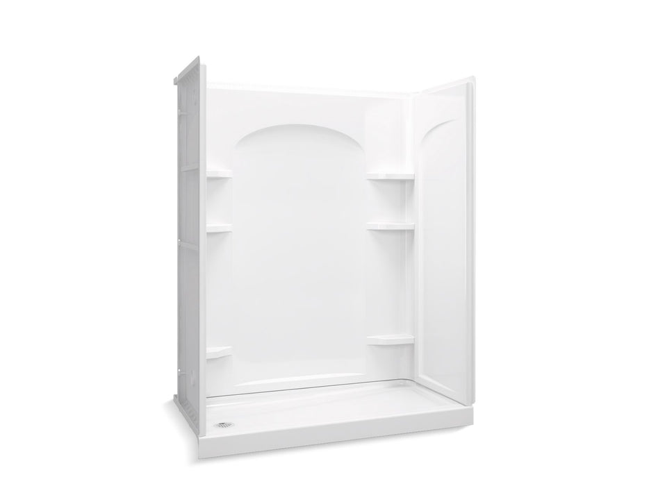 Sterling 72170110 Ensemble Curve 60" x 30" Vikrell® Shower, Left Drain, White