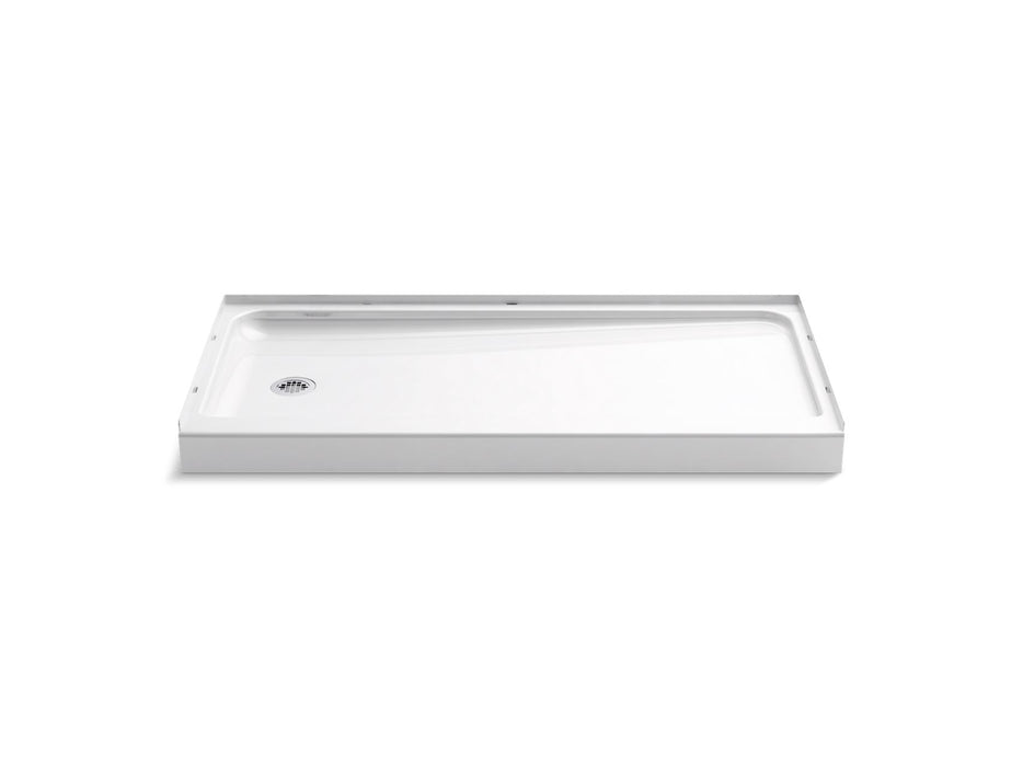 Sterling 72171110 Ensemble 60" x 30" Vikrell® Shower Base, Left Drain, White