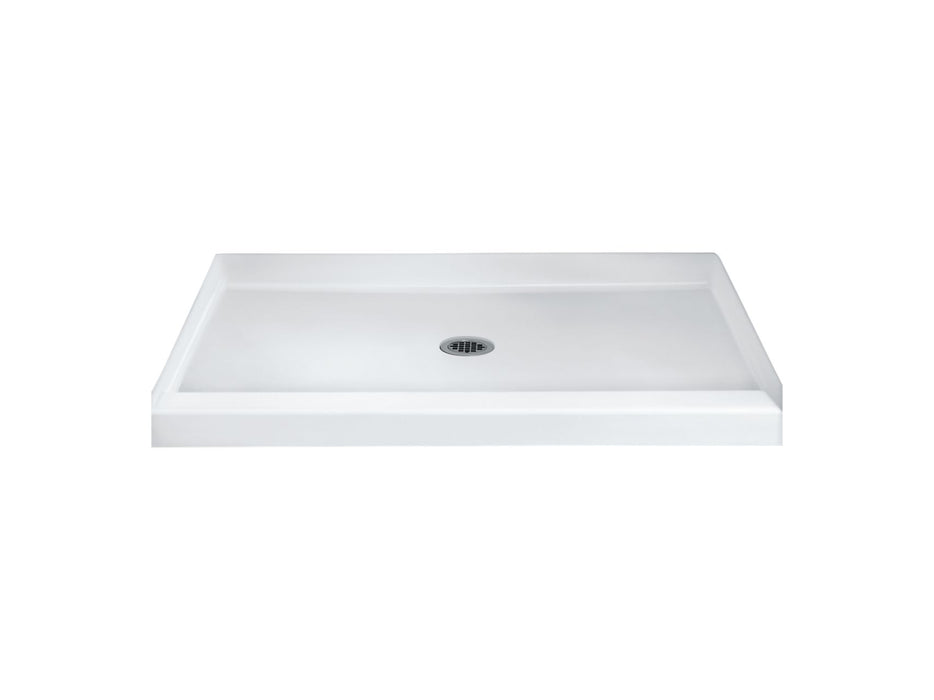 Sterling 72271100 Accord 60" x 36" Vikrell® Shower Base, Center Drain, White