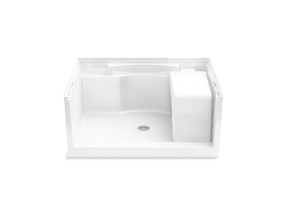 Sterling 72281100 Accord 48" x 36" Vikrell® Seated Shower Base, Center Drain, White