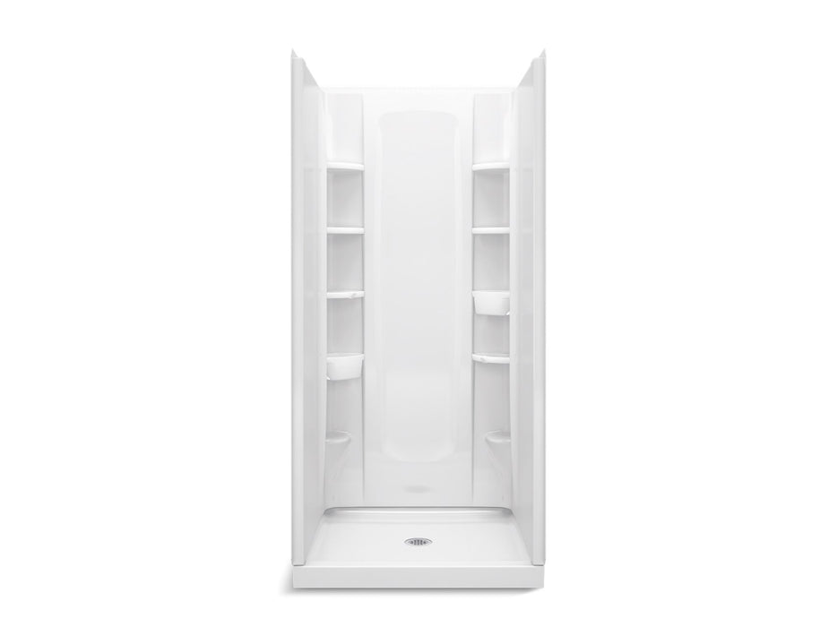 Sterling 72300100 STORE+ 36" x 34" Vikrell® Shower, Center Drain, White