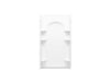 Sterling 72352106 Curve 42" Vikrell® Shower Back Wall with Aging in Place Backerboards, White