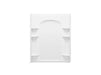 Sterling 72372106 Ensemble Curve 60" Vikrell® Shower Back Wall with Aging in Place Backerboards, White