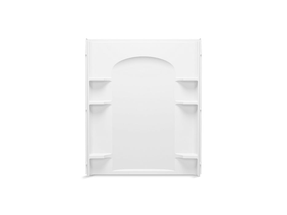 Sterling 72372106 Ensemble Curve 60" Vikrell® Shower Back Wall with Aging in Place Backerboards, White