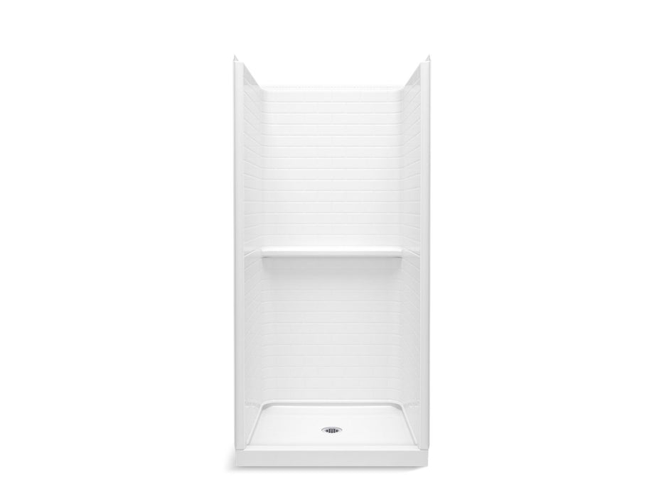 Sterling 72500100 Traverse 36" x 34" Vikrell® Shower, Center Drain, White