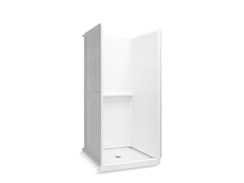 Sterling 72500106 Traverse 36" x 34" Vikrell® Shower with Aging in Place Backerboards, Center Drain, White