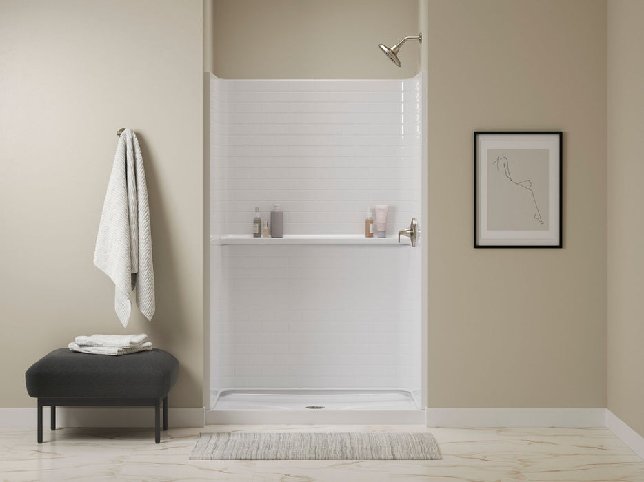 Sterling 72520100 Traverse 48" x 34" Vikrell® Shower, Center Drain, White