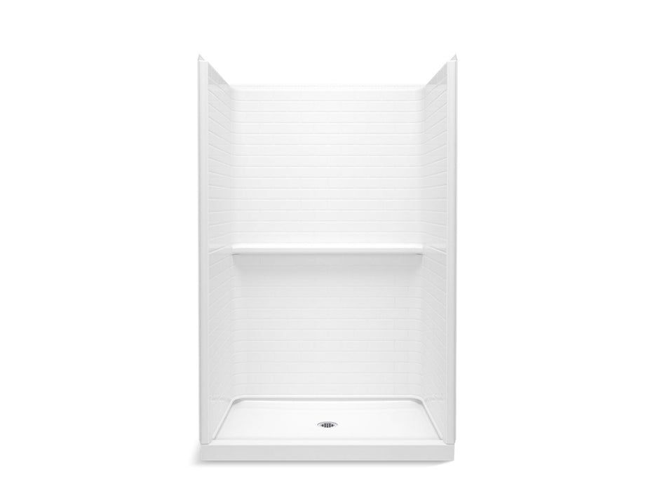 Sterling 72520100 Traverse 48" x 34" Vikrell® Shower, Center Drain, White