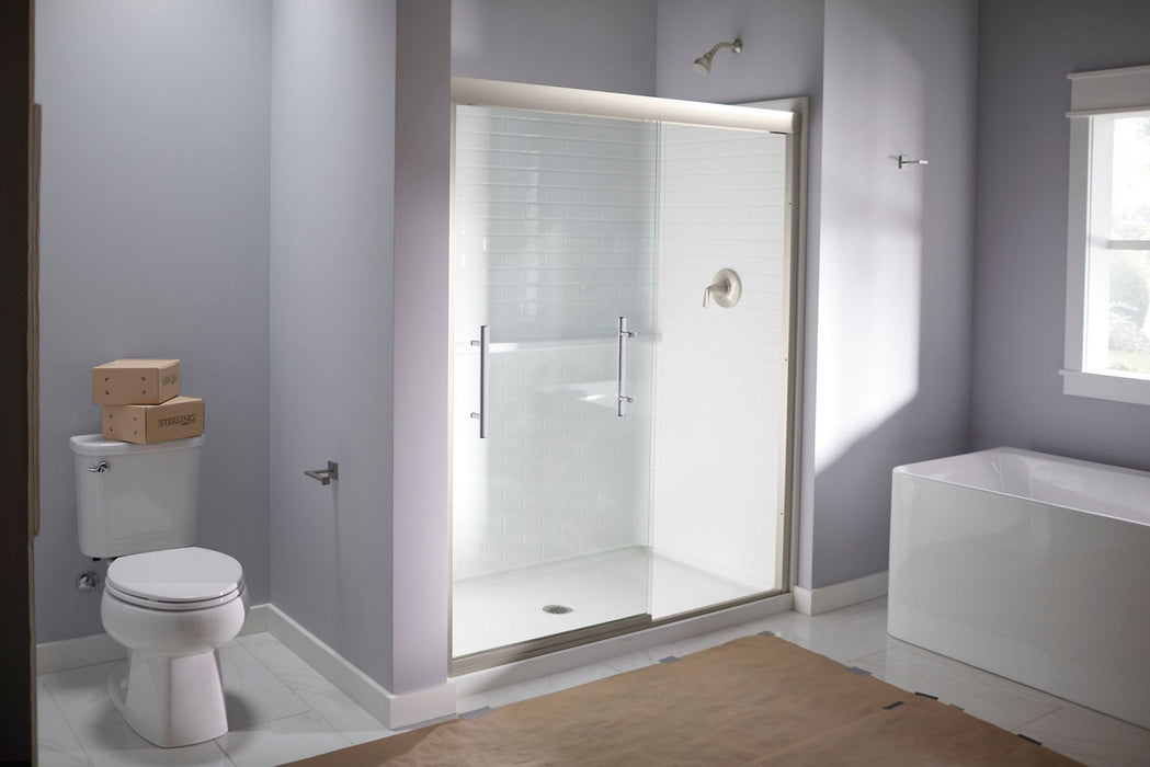 Sterling 72530100 Traverse 60" x 34" x 75" Vikrell® Shower, Center Drain, White