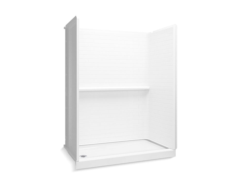 Sterling 72570110 Traverse 60" x 30" x 76-1/4" Vikrell® Shower, Left Drain, White