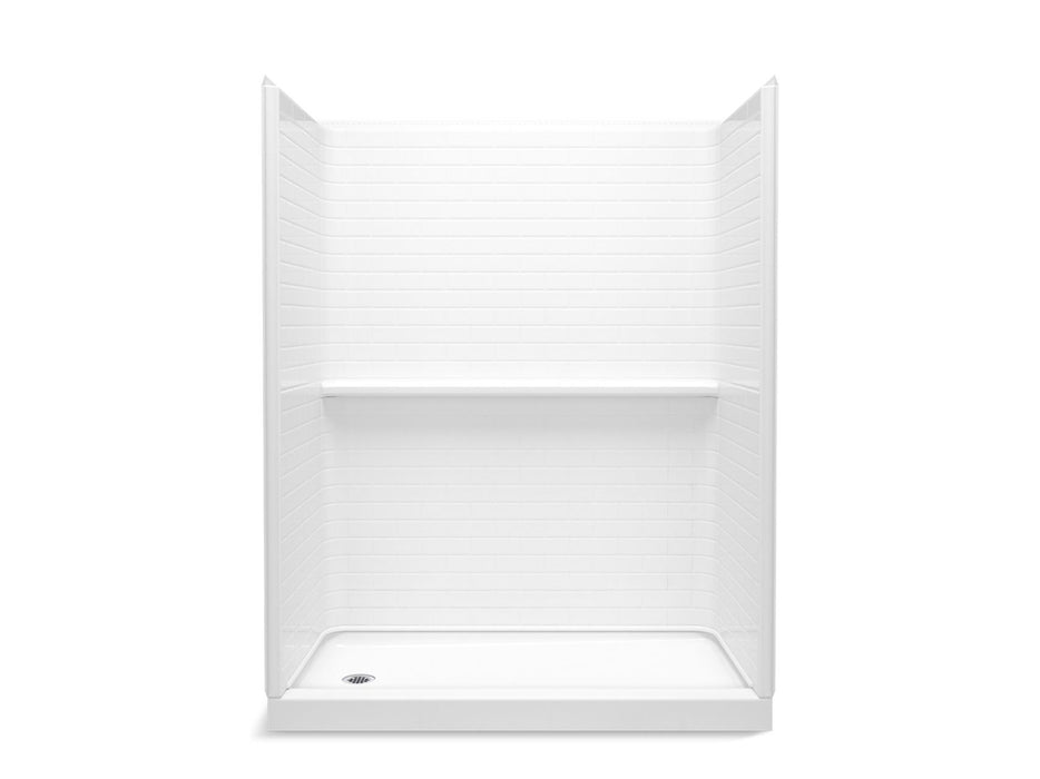 Sterling 72570120 Traverse 60" x 30" x 76-1/4" Vikrell® Shower, Right Drain, White