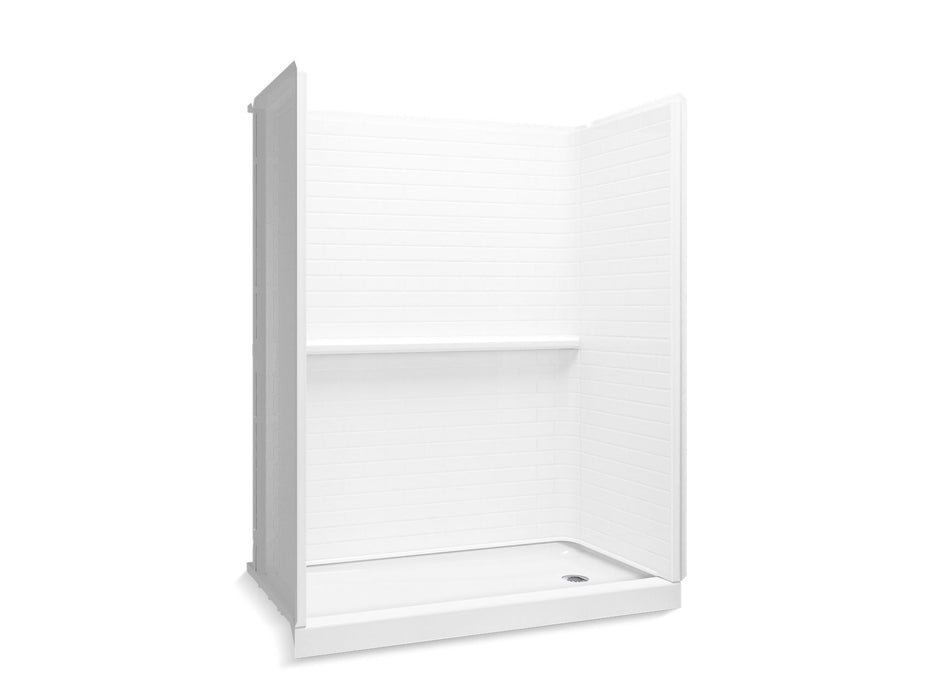 Sterling 72570120 Traverse 60" x 30" x 76-1/4" Vikrell® Shower, Right Drain, White