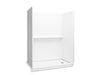 Sterling 72570126 Traverse 60" x 30" x 76-1/4" Vikrell® Shower with Aging in Place Backerboards, Right Drain, White