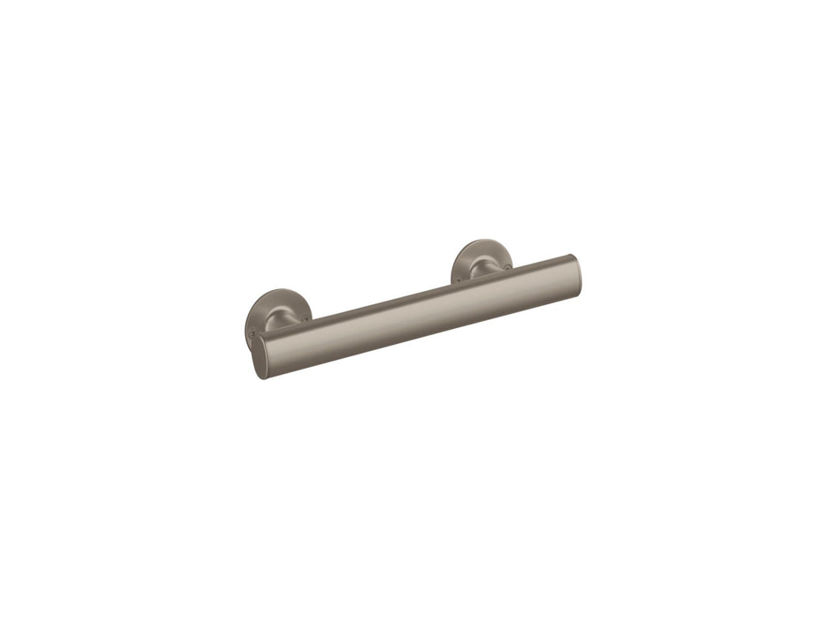 Sterling 80001012 12" Straight Grab Bar, Nickel Frame Finish with Smooth/Clear Glass Texture