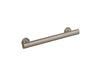 Sterling 80001018 18" Straight Grab Bar, Nickel Frame Finish with Smooth/Clear Glass Texture