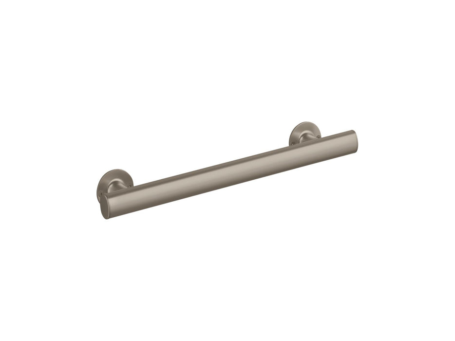 Sterling 80001018 18" Straight Grab Bar, Nickel Frame Finish with Smooth/Clear Glass Texture