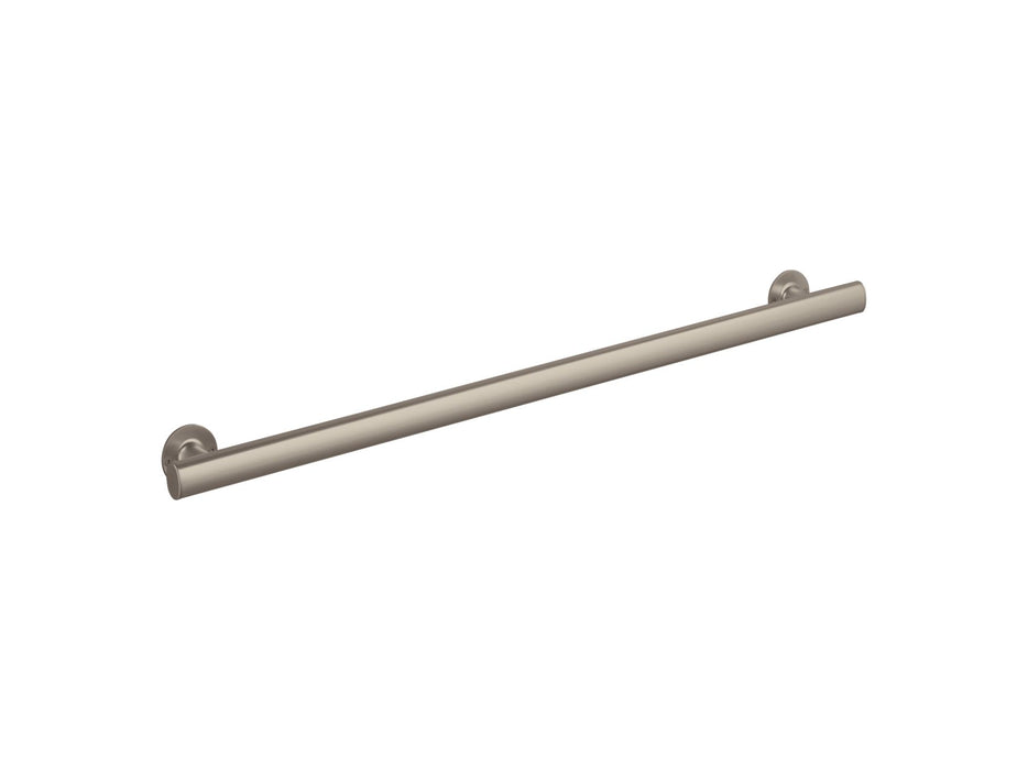 Sterling 80001036 36" Straight Grab Bar, Nickel Frame Finish with Smooth/Clear Glass Texture